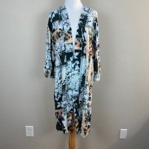 Tolani Kimono Duster Cardigan OS Grace Floral Tropical Multicolor Lightweight